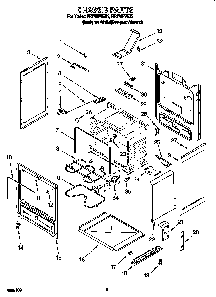 Whirlpool RF376PXEZ1 chassis diagram