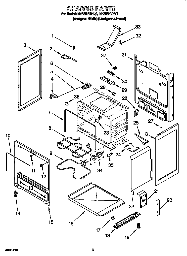 Whirlpool RF386PXEQ1 chassis diagram