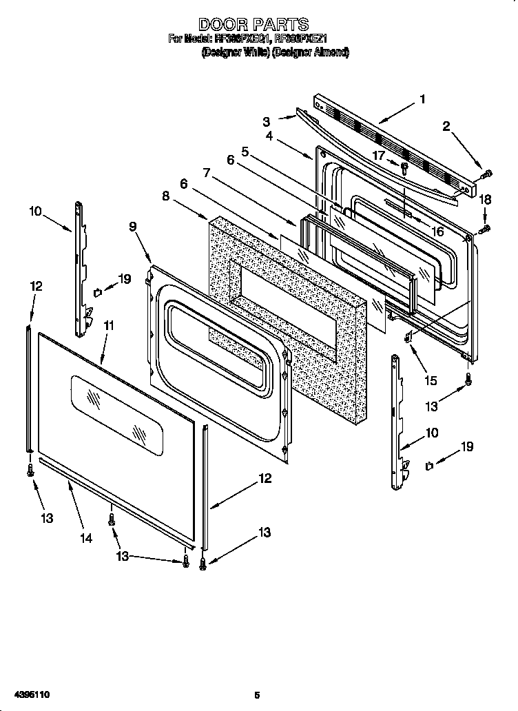 Whirlpool RF386PXEQ1 door diagram