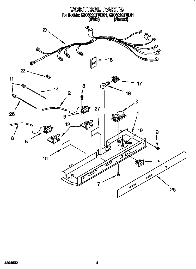 KitchenAid KSCS22QFAL01 control diagram