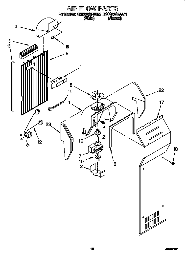 KitchenAid KSCS22QFAL01 air flow diagram