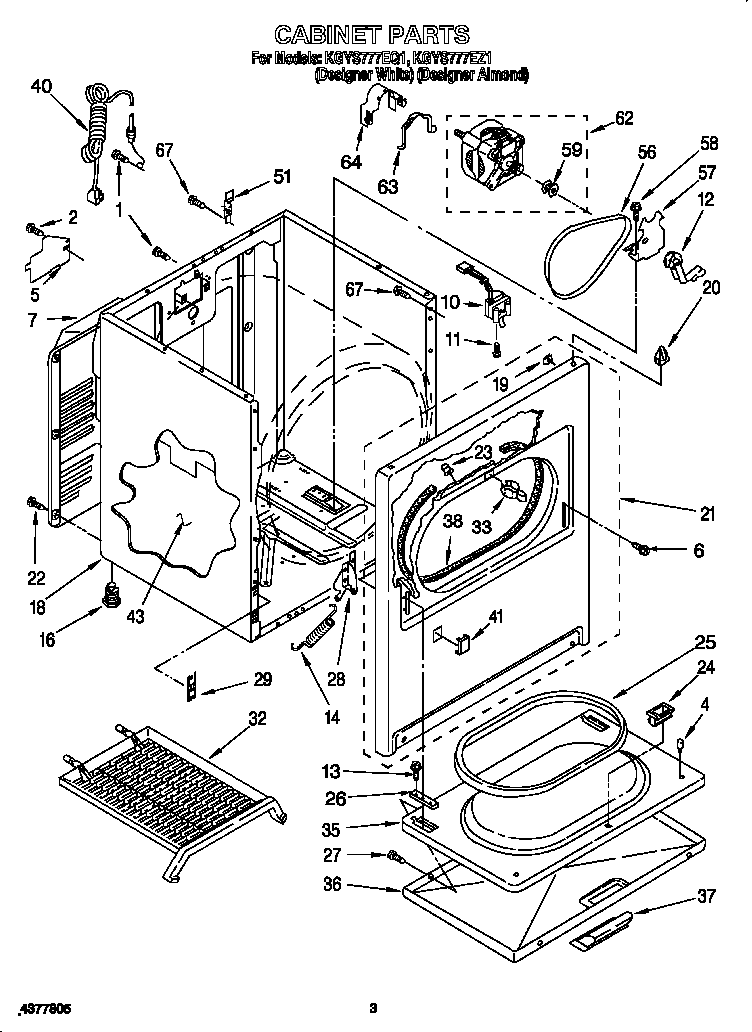 KitchenAid KGYS777EQ1 cabinet diagram