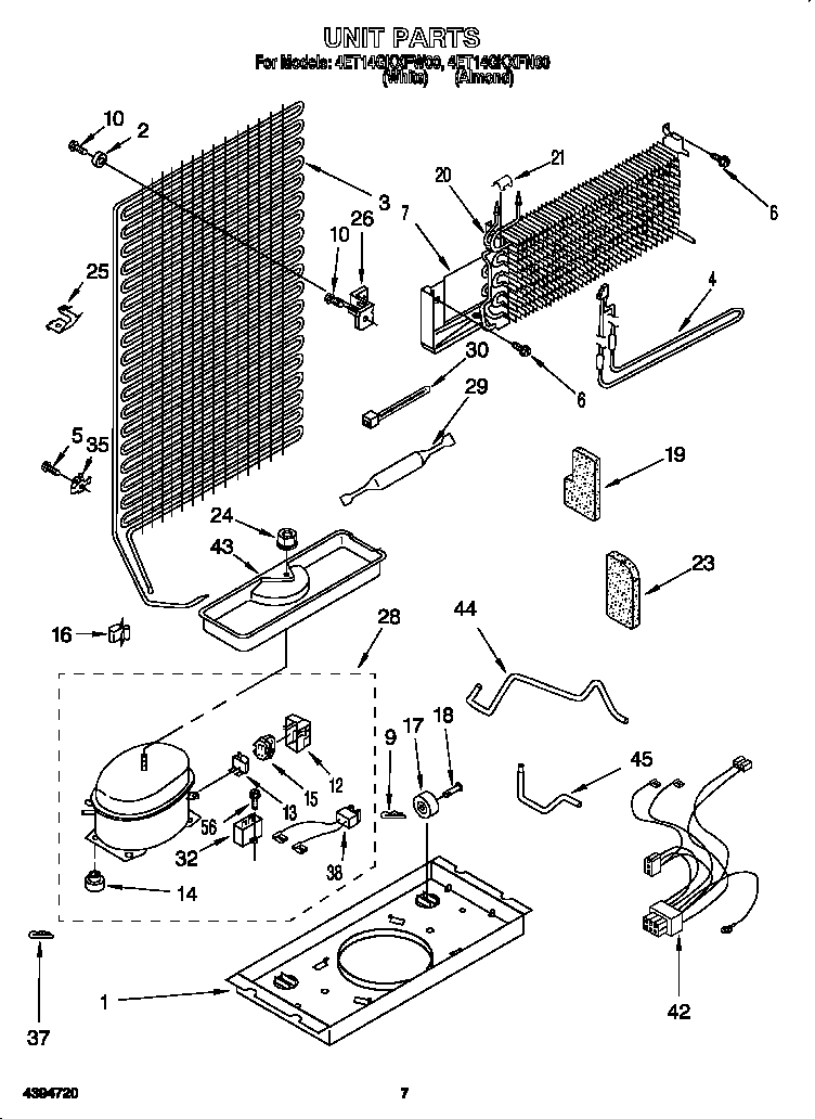 Whirlpool 4ET14GKXFW00 unit diagram