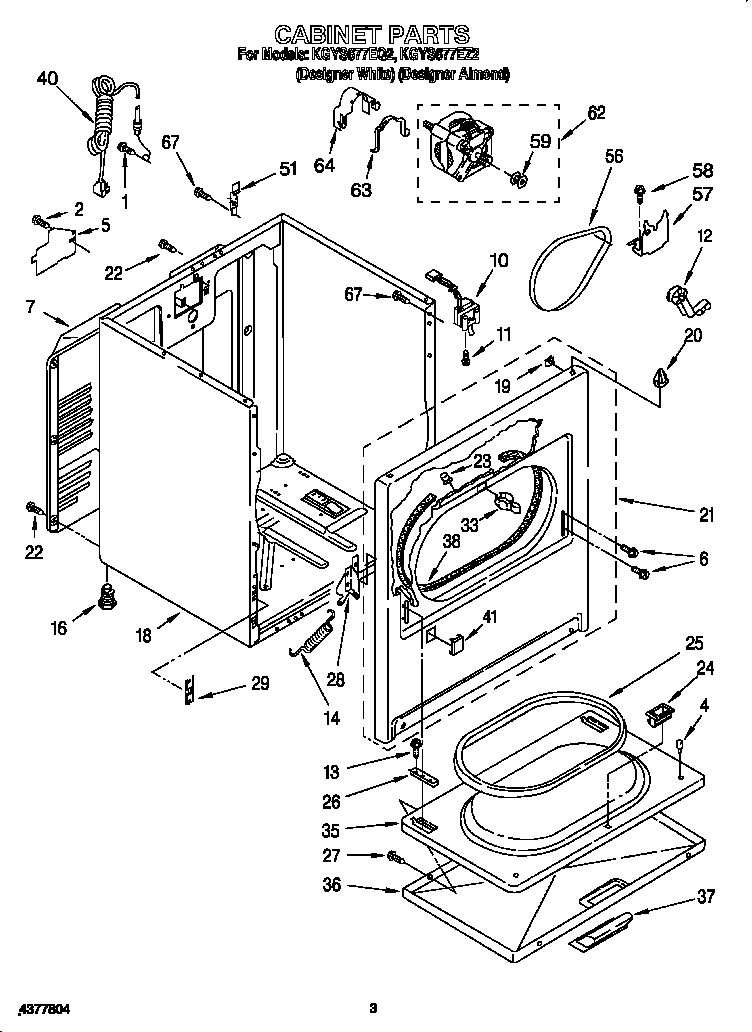 KitchenAid KGYS677EZ2 cabinet diagram