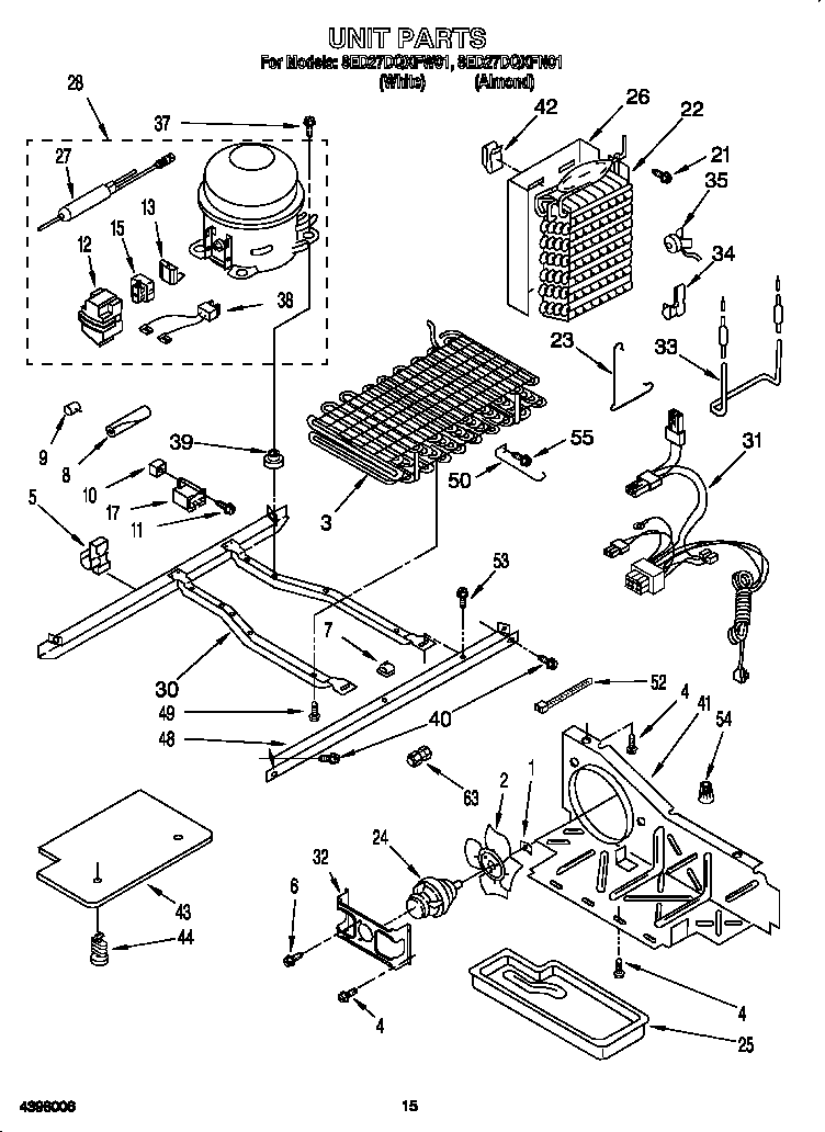 Whirlpool 8ED27DQXFW01 unit diagram