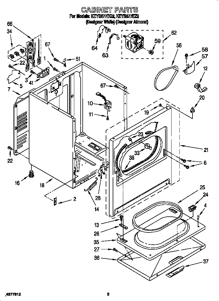 KitchenAid KEYS677EZ2 cabinet diagram