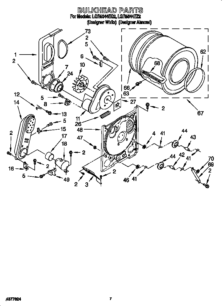 Whirlpool LGR5644EZ2 bulkhead diagram