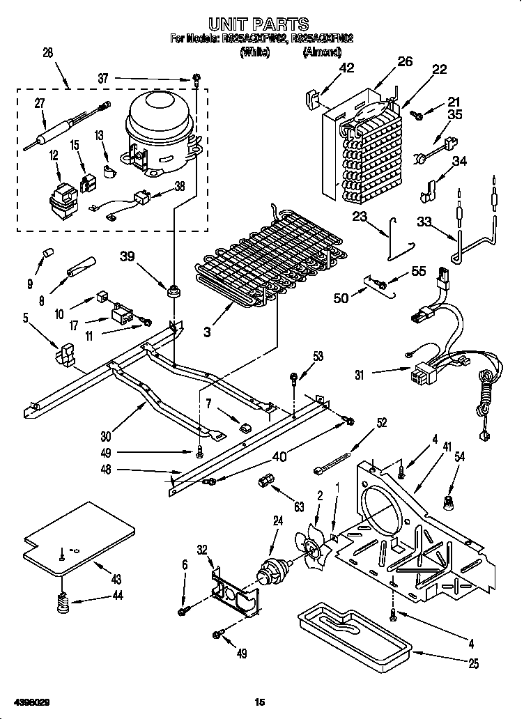 Roper RS25AQXFN02 unit diagram