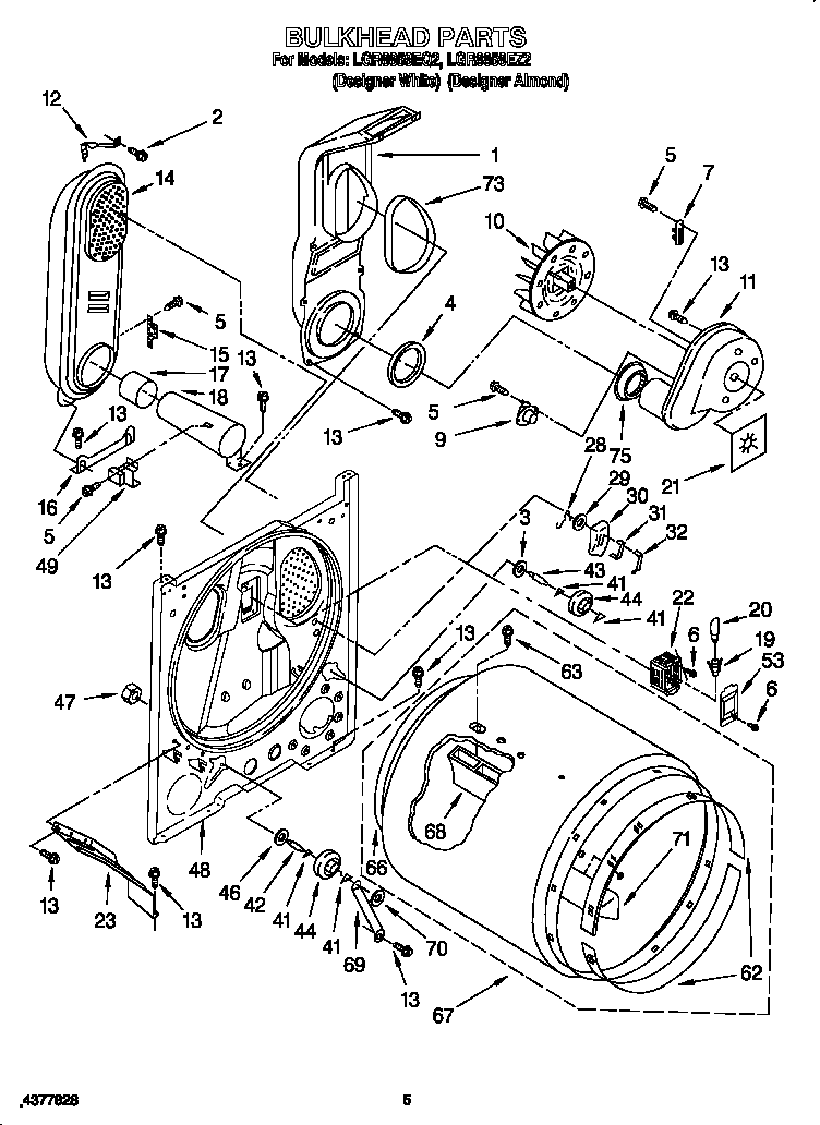Whirlpool LGR8858EZ2 bulkhead diagram