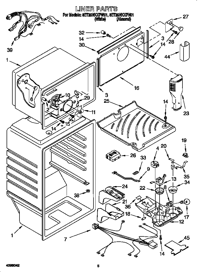 Whirlpool 8ET20NKXFN01 liner diagram