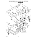 Whirlpool GL8856EBB0 burner box, gas valves, switches diagram