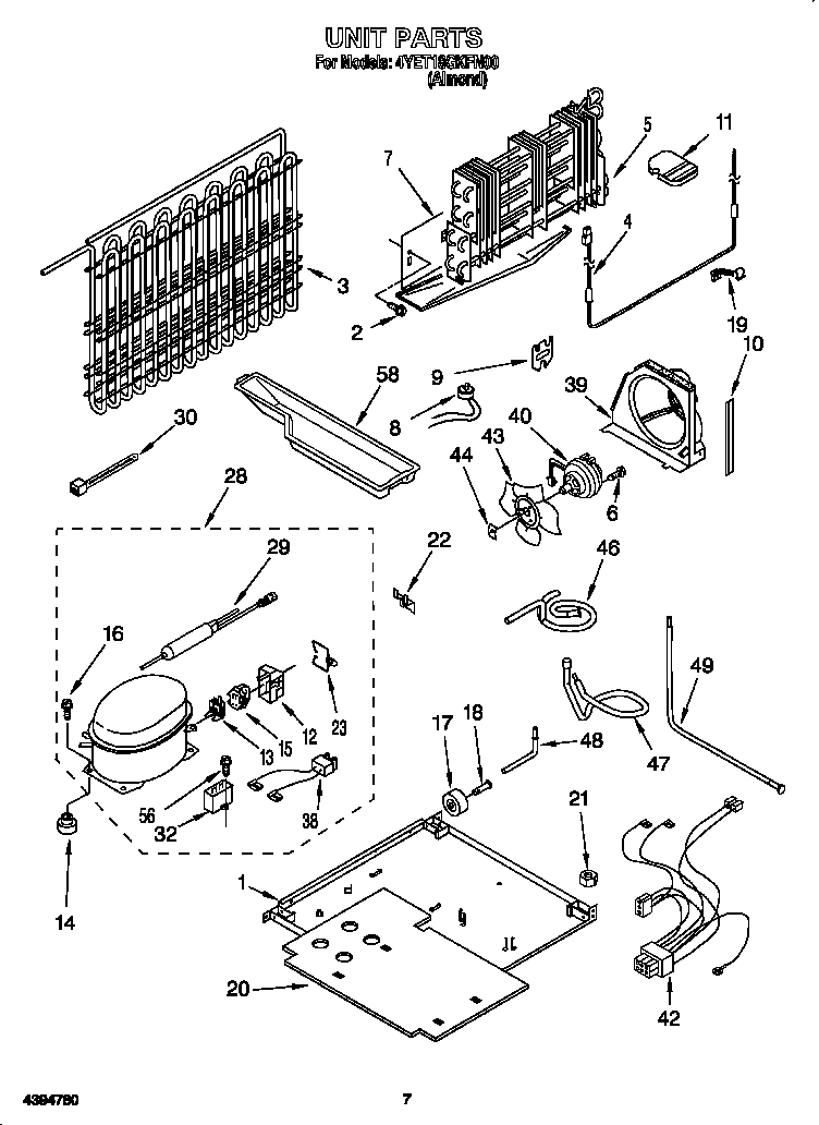 Whirlpool 4YET18GKFN00 unit diagram