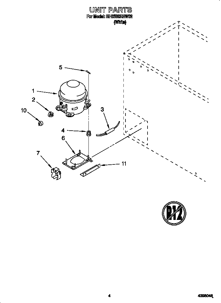 Roper RH0500REW02 unit diagram