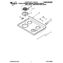 Whirlpool RF325PXGQ0 cooktop diagram