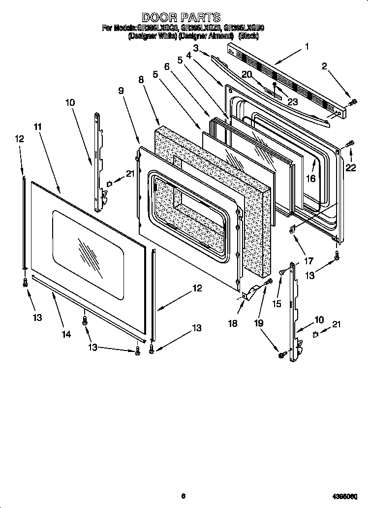 Whirlpool GR395LXGQ0 door diagram