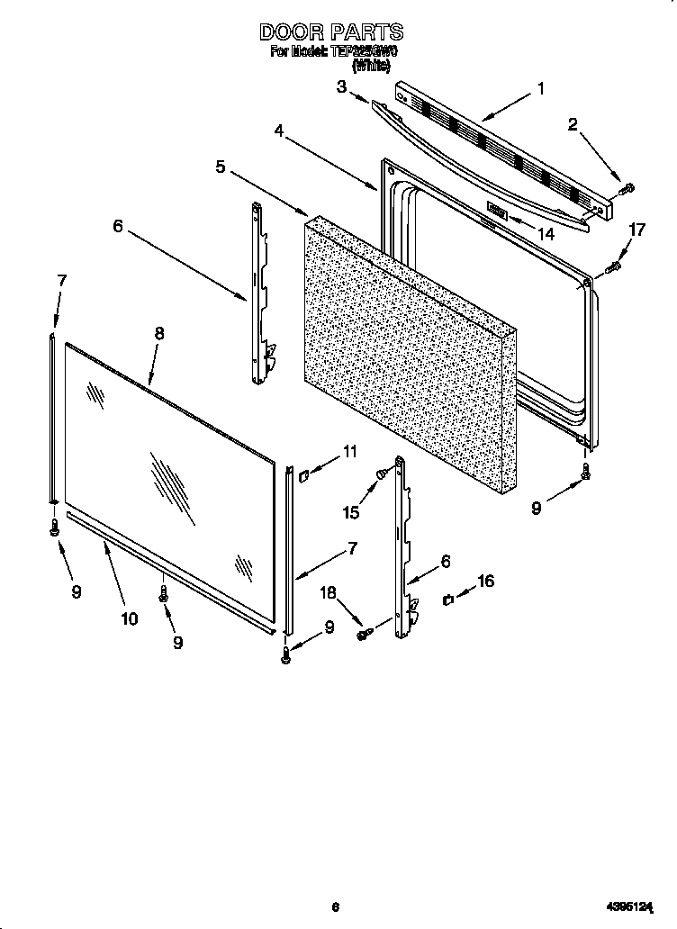 Estate TEP325GW0 door diagram