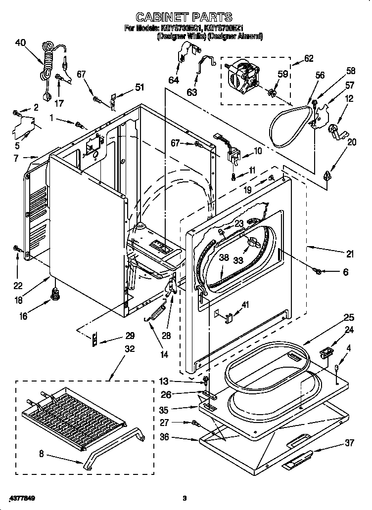 KitchenAid KGYS700EQ1 cabinet diagram