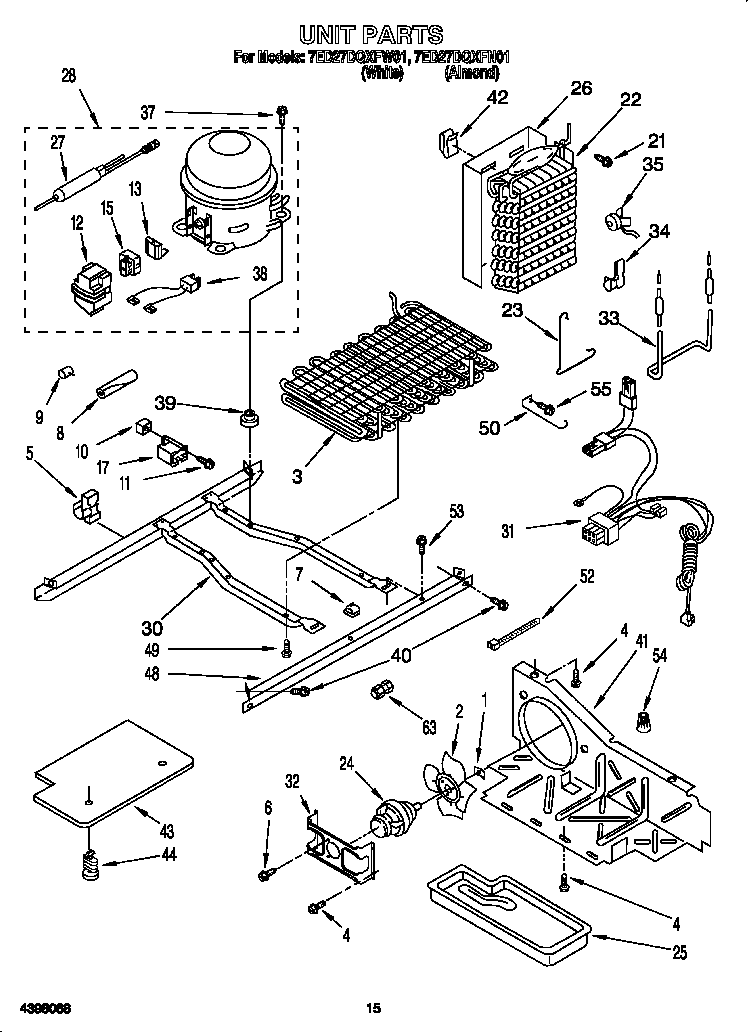Whirlpool 7ED27DQXFW01 unit diagram