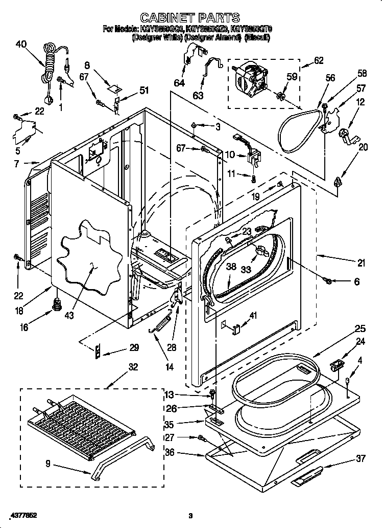 KitchenAid KGYS850GQ0 cabinet diagram