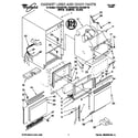 Whirlpool EC5100XFB0 cabinet liner and door diagram