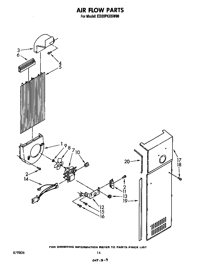 Whirlpool ED20PKXSN00 airflow diagram