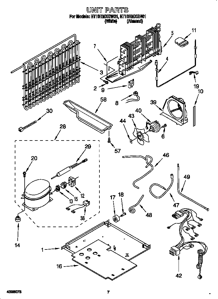 Whirlpool ET19RMXGN01 unit diagram