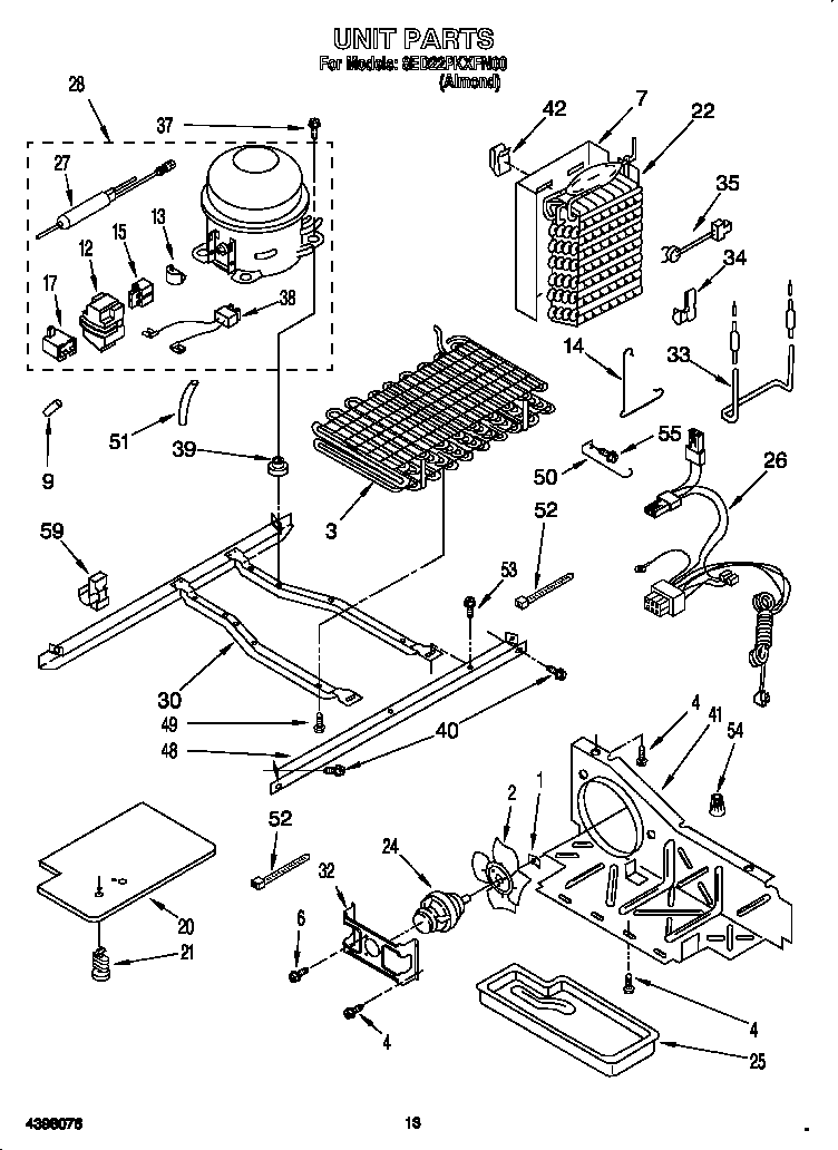Whirlpool 8ED22PKXFN00 unit diagram