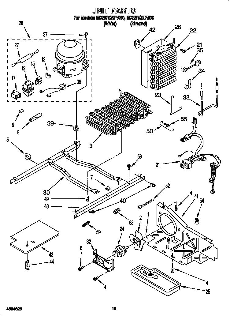 Whirlpool ED25RQXFN00 unit diagram