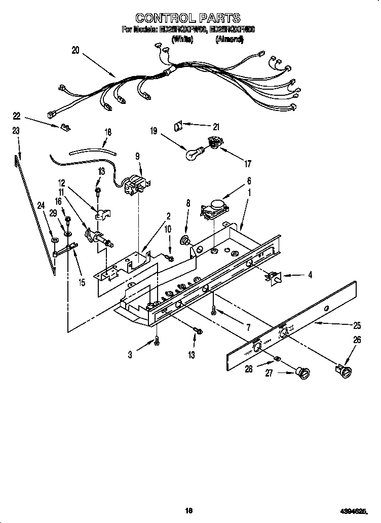 Whirlpool ED25RQXFN00 control diagram