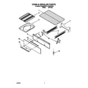 Whirlpool SF3020EEN0 oven & broiler diagram