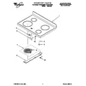Whirlpool RF376LXGN0 cooktop diagram