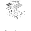 Whirlpool RF376LXGN0 drawer & broiler diagram