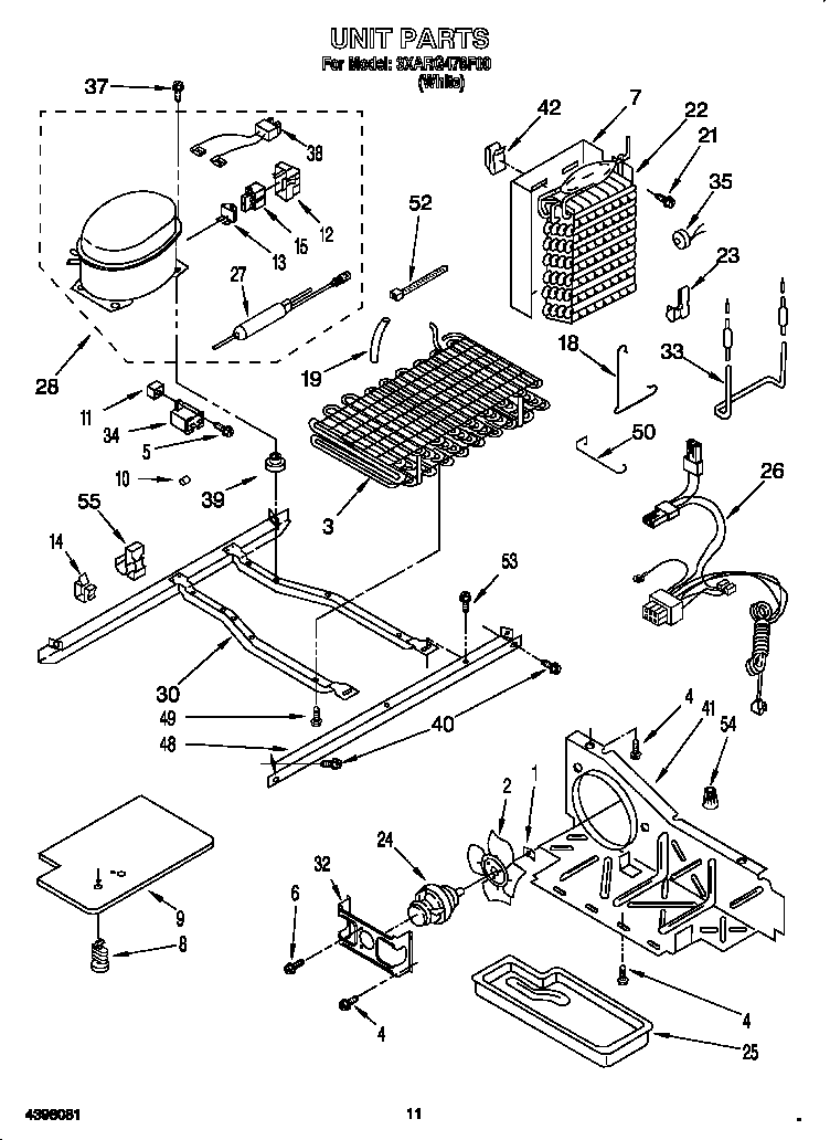 Whirlpool 3XARG478F00 unit diagram