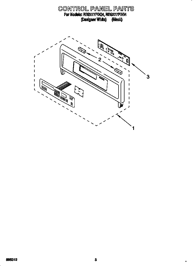 Whirlpool RBS277PDQ4 control panel diagram