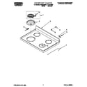 Roper FEP310GN0 cooktop diagram
