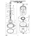 KitchenAid KAWS800GZ0 agitator, basket and tub diagram