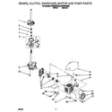KitchenAid KAWS800GZ0 brake, clutch, gearcase, motor and pump diagram