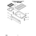 Whirlpool RF325PXEW0 drawer and broiler diagram