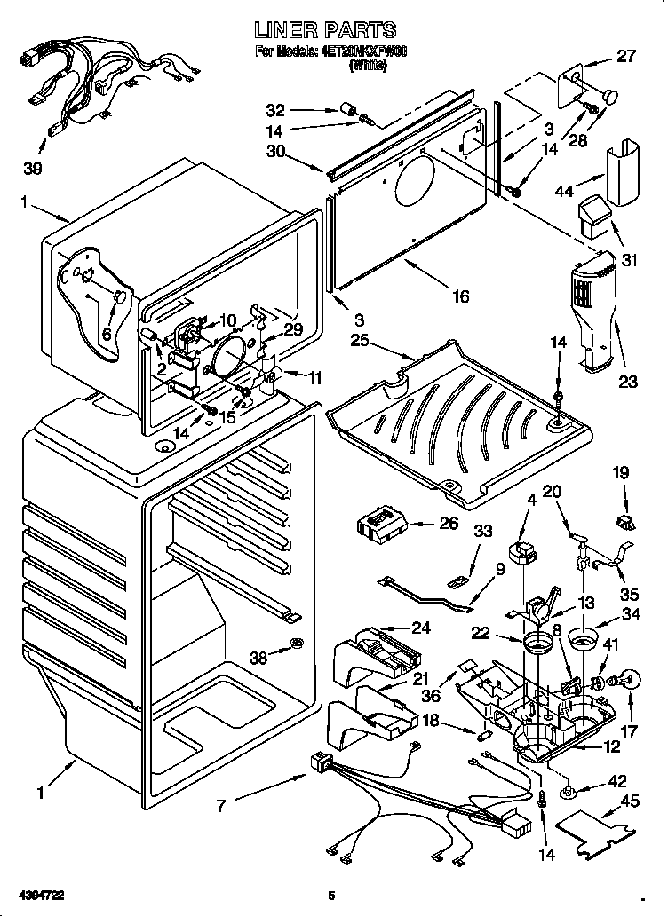 Whirlpool 4ET20NKXFW00 liner diagram