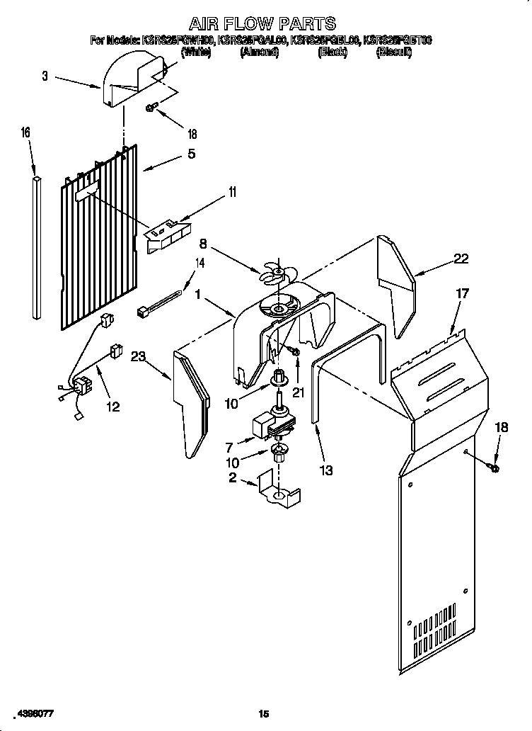 KitchenAid KSRS25FGBL00 air flow diagram