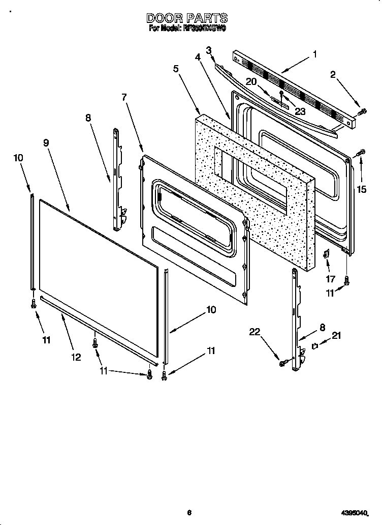 Whirlpool RF350BXGW0 door diagram