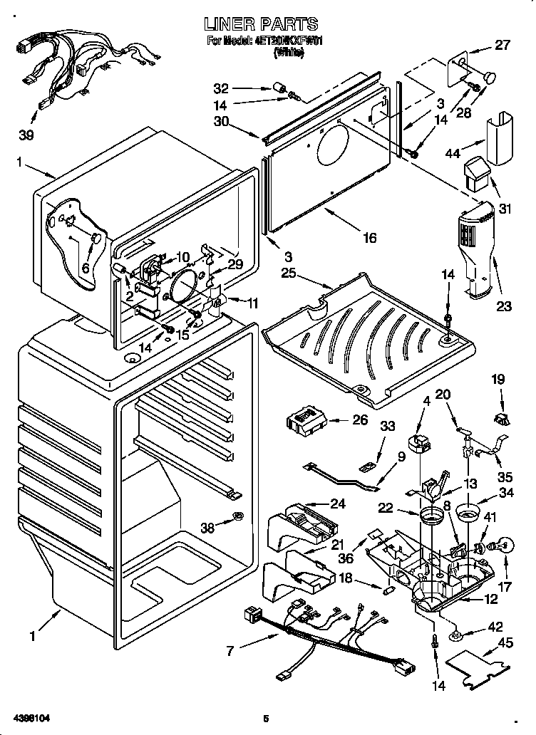 Whirlpool 4ET20NKXFW01 liner diagram