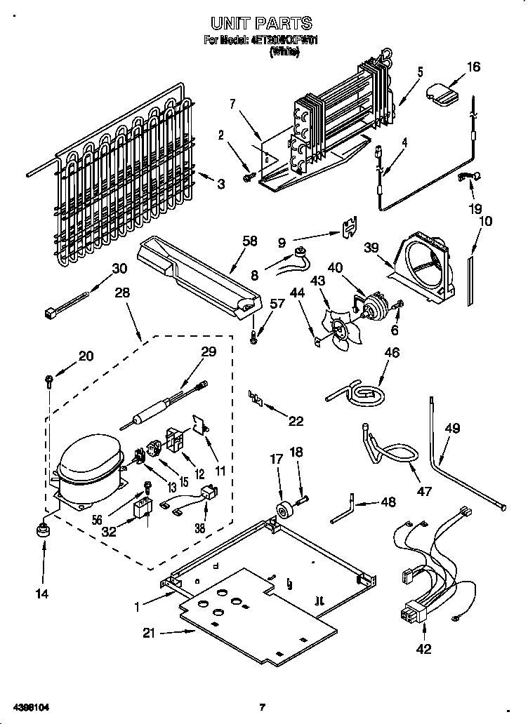 Whirlpool 4ET20NKXFW01 unit diagram