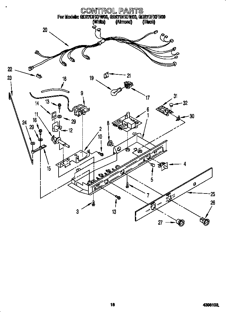 Whirlpool GD27DFXFN00 control diagram