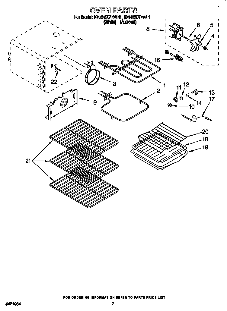KitchenAid KERS507EAL1 oven diagram