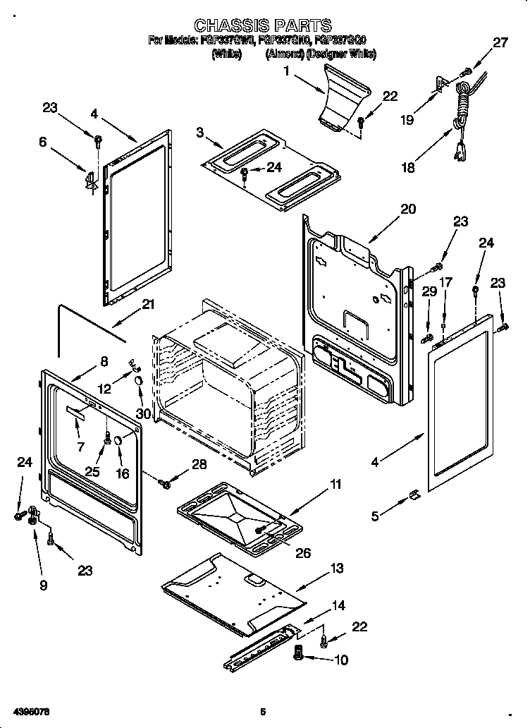 Roper FGP337GN0 chassis diagram