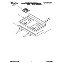 Whirlpool SF362BEGW0 cooktop diagram