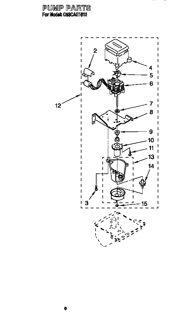 Whirlpool O53CAE1612 pump diagram