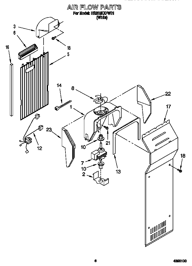 Roper RS20EKXFW01 air flow diagram