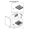Whirlpool DU7600XS0 dishrack and panel diagram
